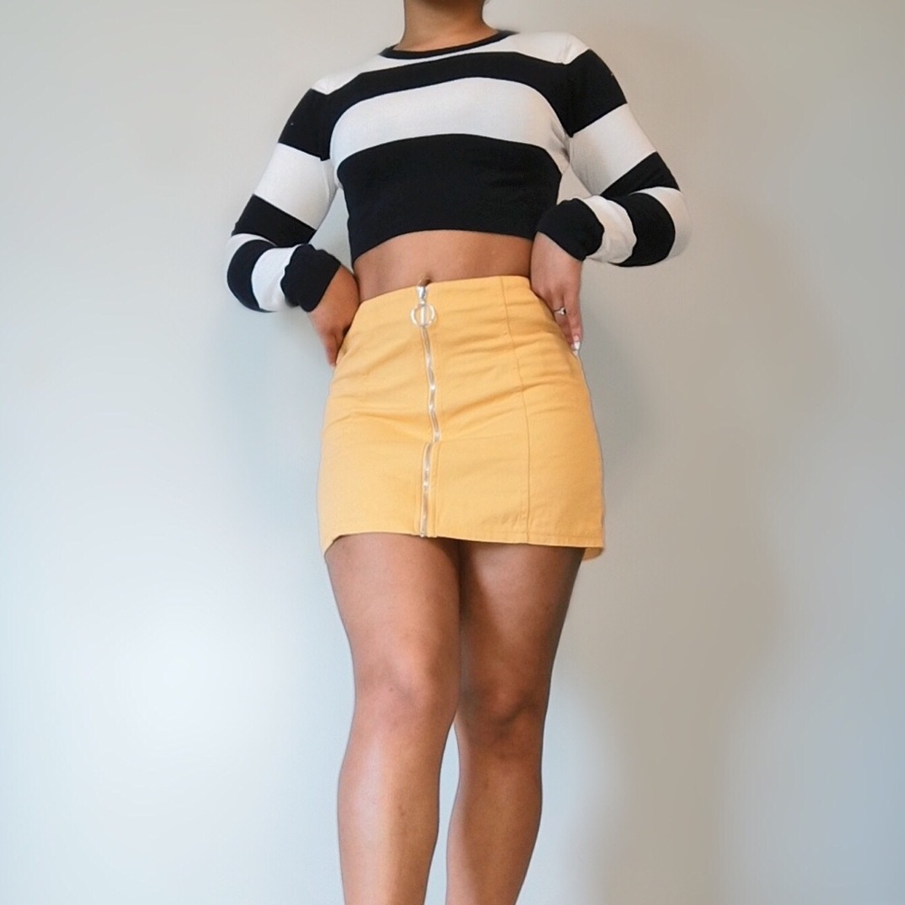Abercrombie Striped cropped sweater